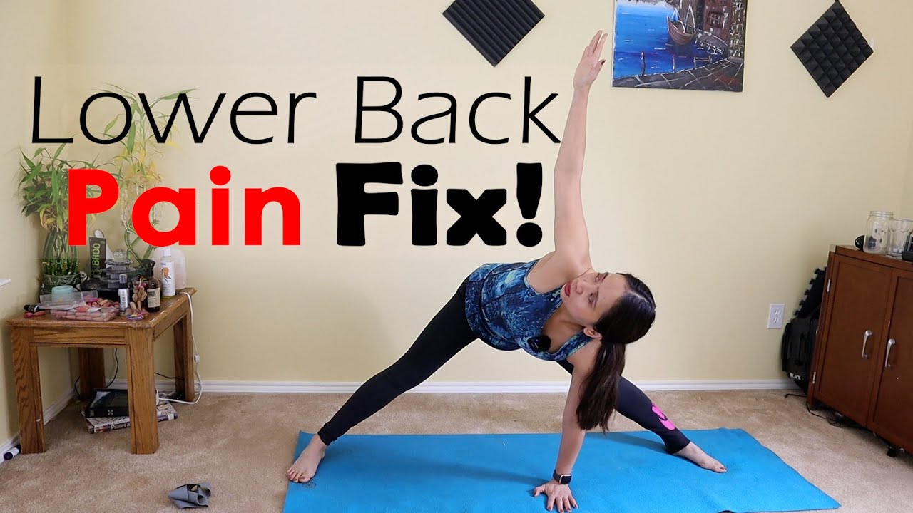 Lower Back Pain and Hip Stiffness Relief Pilates Yoga Program Relief