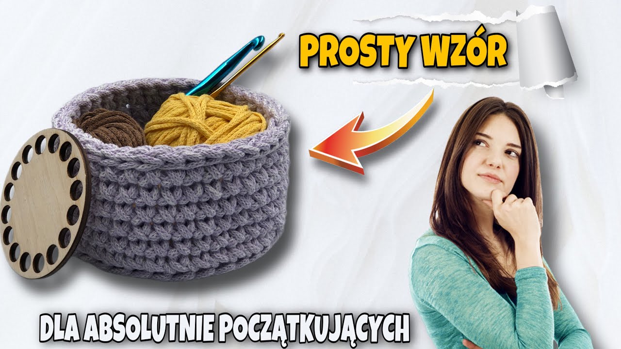 KOSZYCZEK na szydełku krok po kroku / półsłupki krzyżykowe