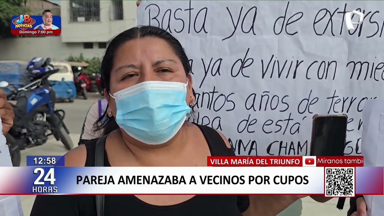 24Horas | VMT: pareja amenazaba a vecinos por cupos
