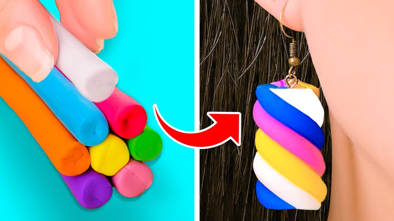 Colorful Polymer Clay DIYs For Stylish Look || DIY Jewelry, Cute Mini Crafts And Cheap Accessories