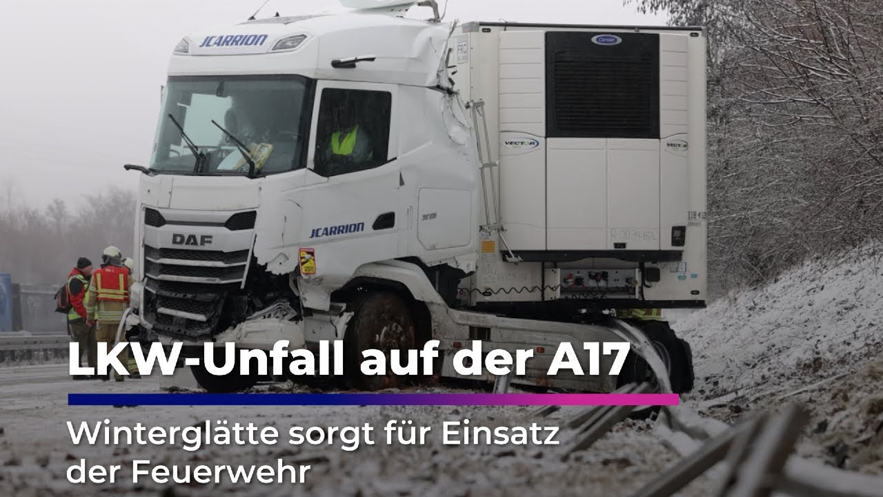LKW-Unfall auf A17 bei Dresden | Sachsen Fernsehen