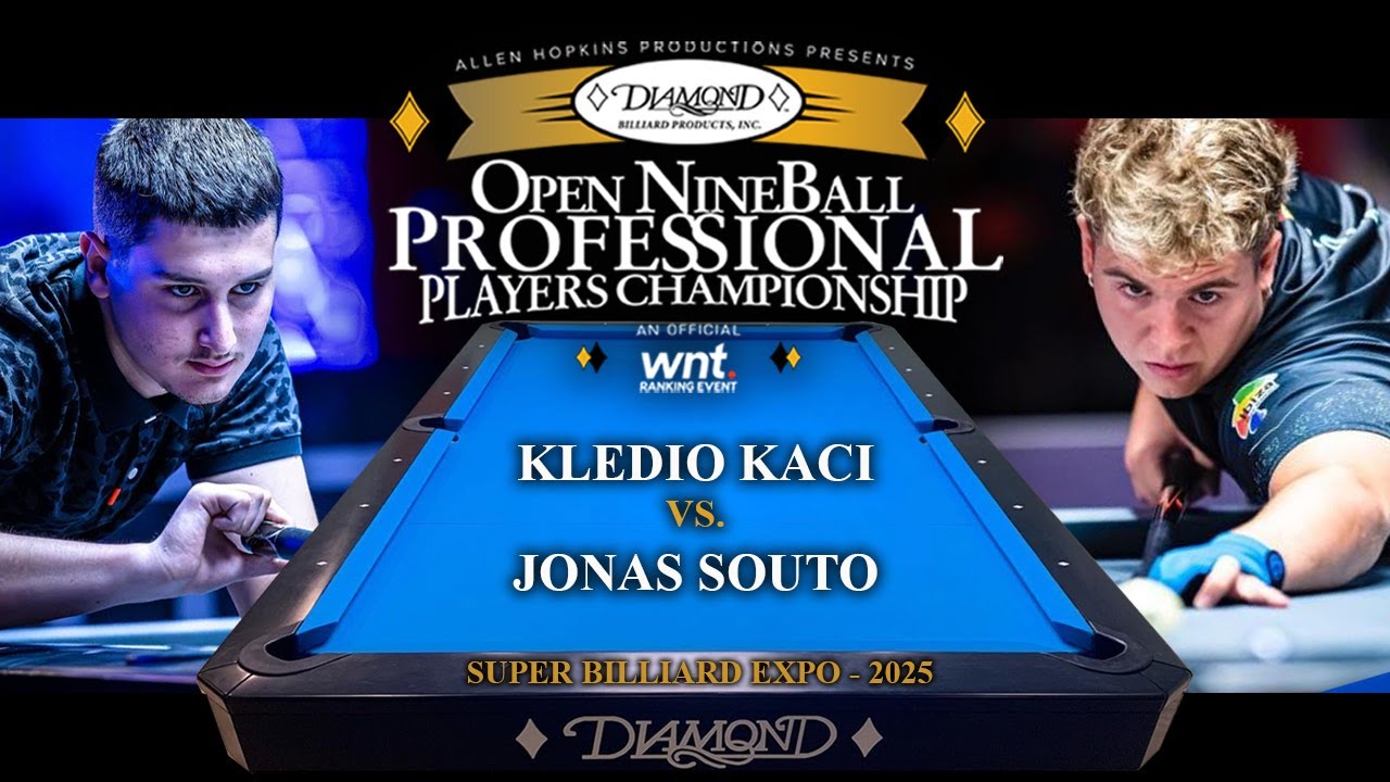 JONAS SOUTO vs KLEDIO KACI - 2025 Open NineBall Professional Players Championship