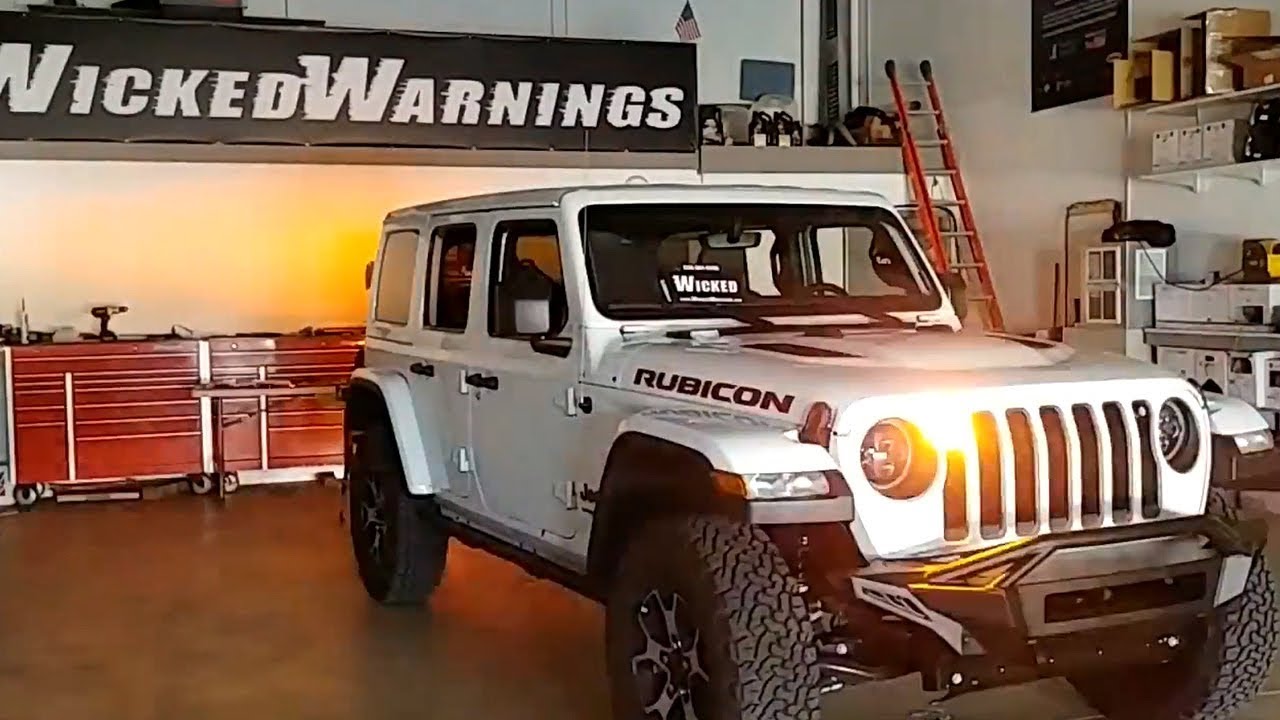 Jeep Rubicon JL LED Strobe Lights by Wicked Warnings