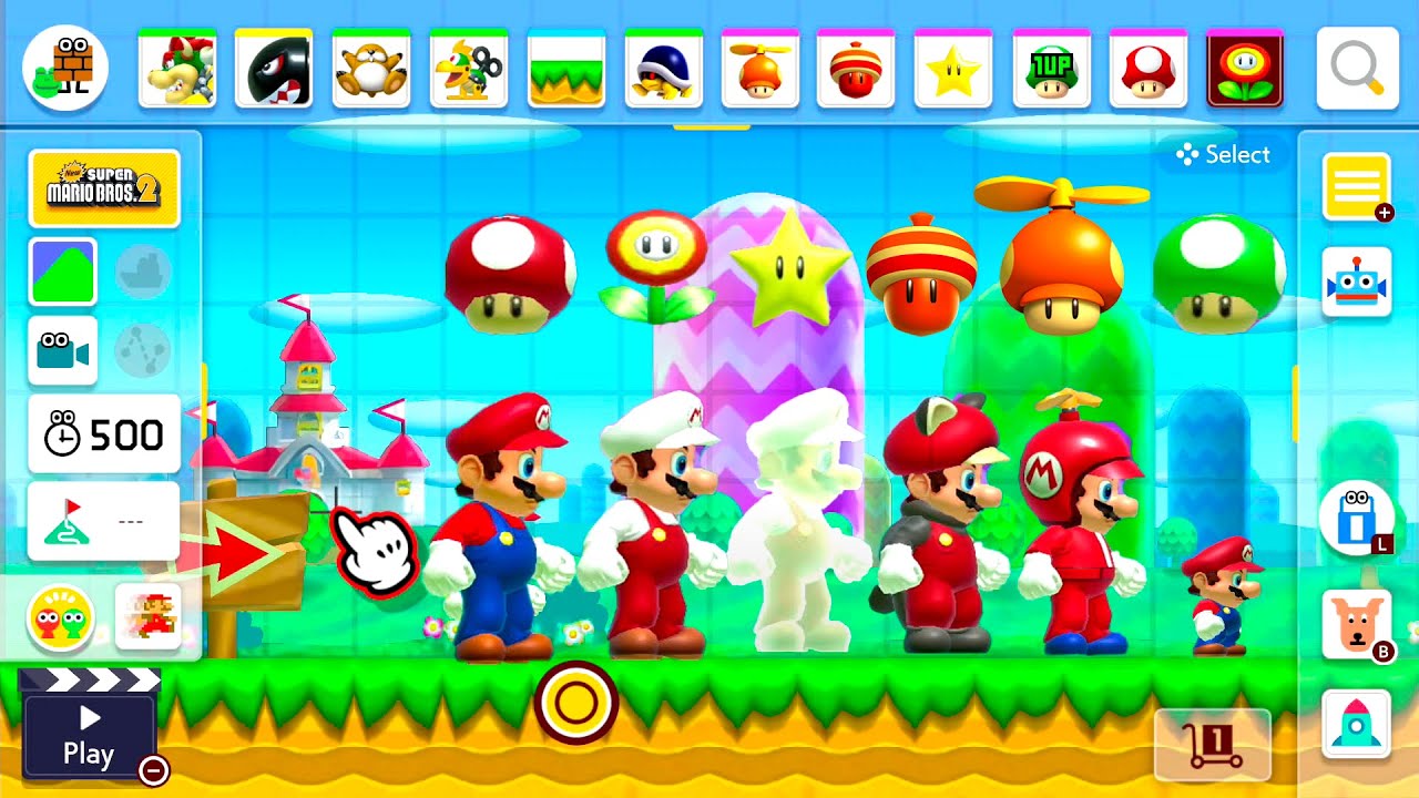 Super Mario Maker 2 (NSMB2) All Power Ups! Course Maker