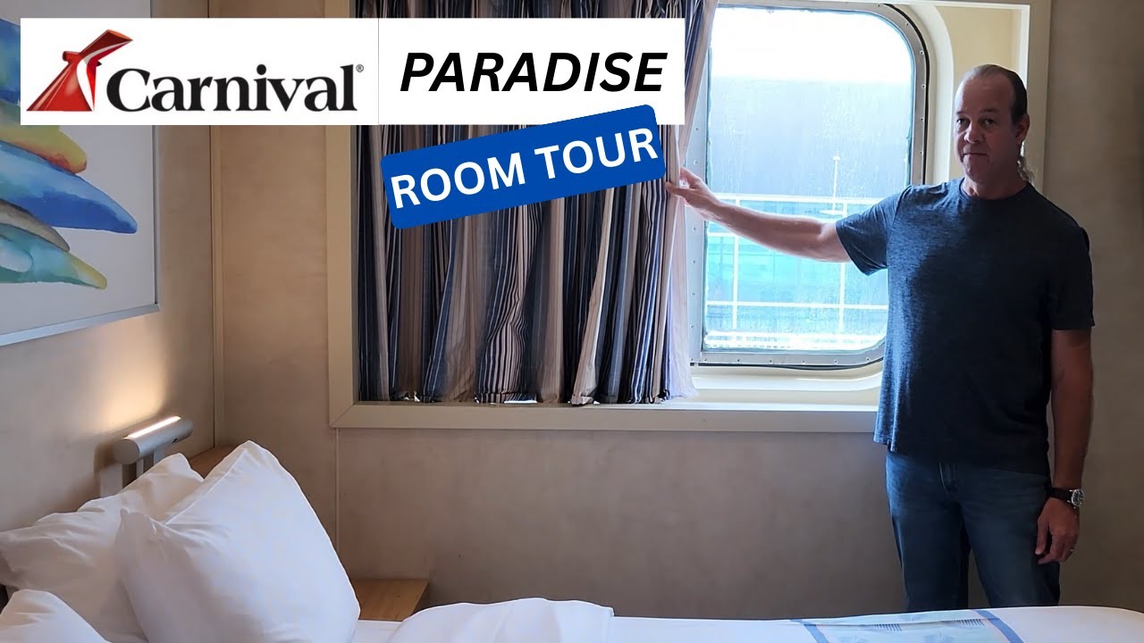 Carnival Paradise Ocean View Room Tour