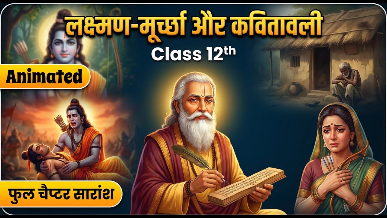 लक्ष्मण मूर्च्छा और कवितावली Class 12th|| Lakshman Moorchha Or kavitawali  || Animation class 12th