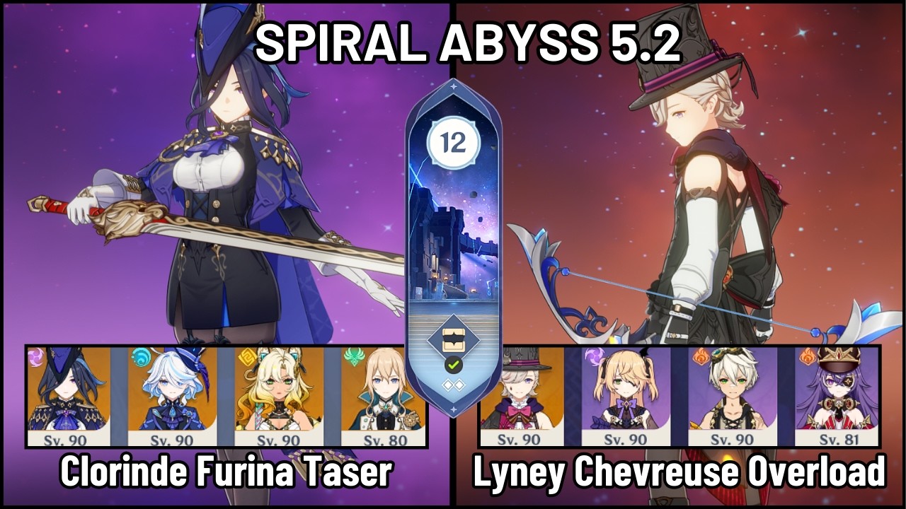 C0 Clorinde Furina Taser | C0 Lyney Chevreuse Overload Team | New Spiral Abyss 5.2 | Genshin Impact