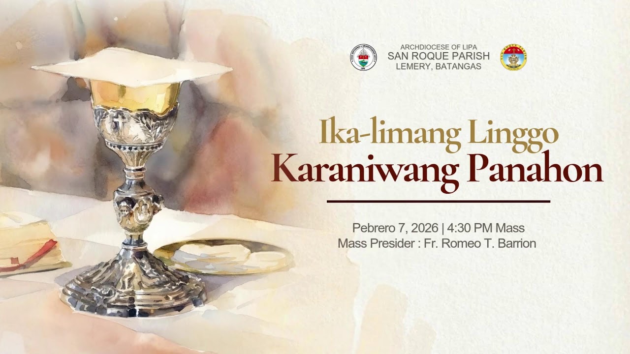 Pebrero 7, 2026 | 4:30 PM Anticipated Mass | Ika-5 na Linggo sa Karaniwang Panahon