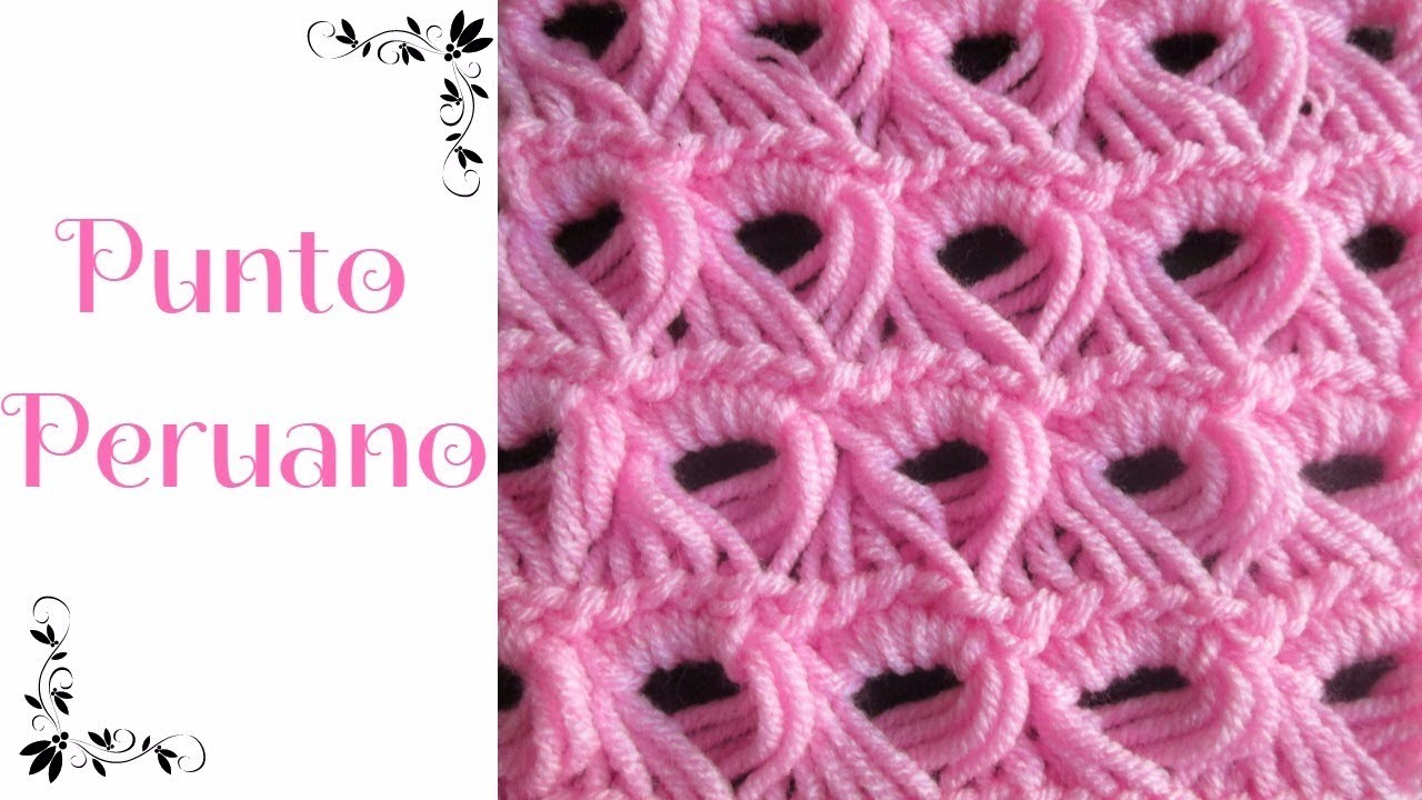 ⭕ Cómo hacer el PUNTO ESCOBA - PUNTO PERUANO a Crochet. Paso a Paso 😳