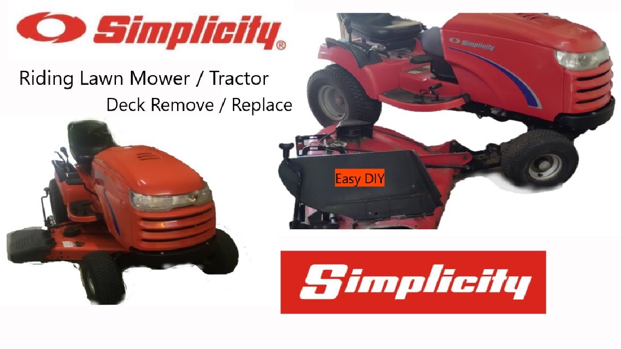 Simplicity Riding Lawn Mower Tractor | Deck Removal Replacement DIY