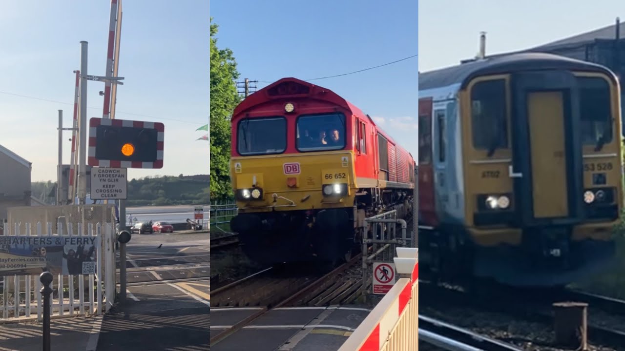 *Oil Train, New Active Travel Class 153* Ferryside Level Crossing (Carmarthenshire) 2/5/25