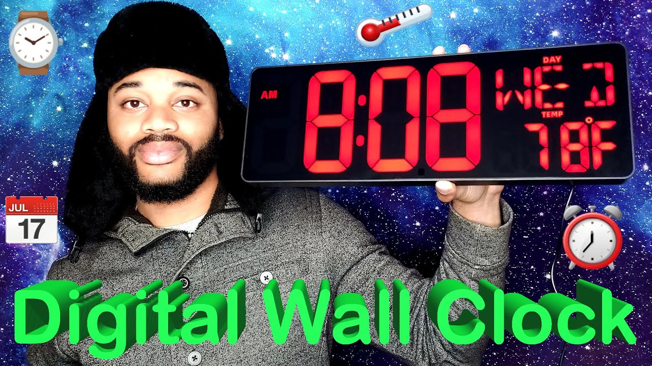 Digital Wall Clock with Temperature Sensor and Remote Control