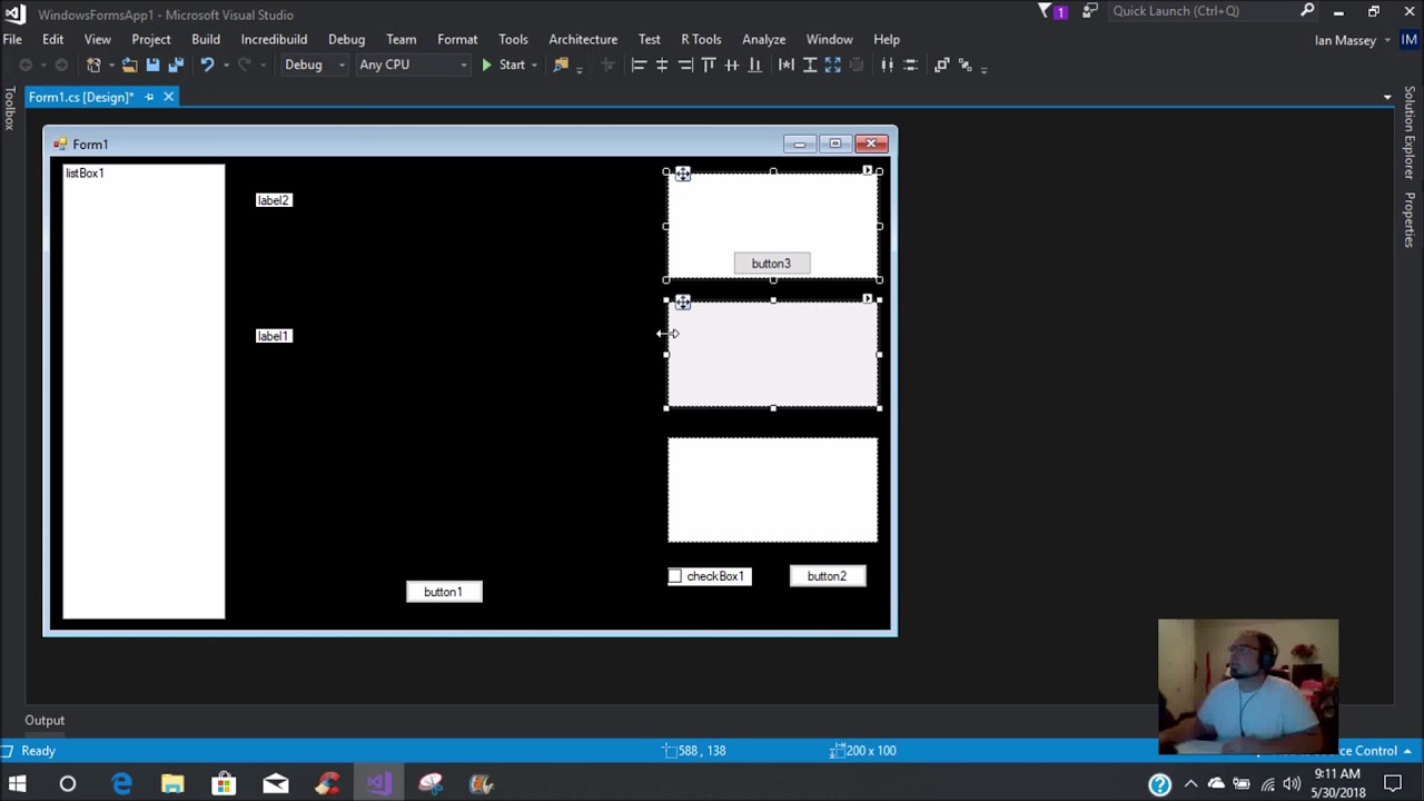 how to use winForm Anchor Points in C#