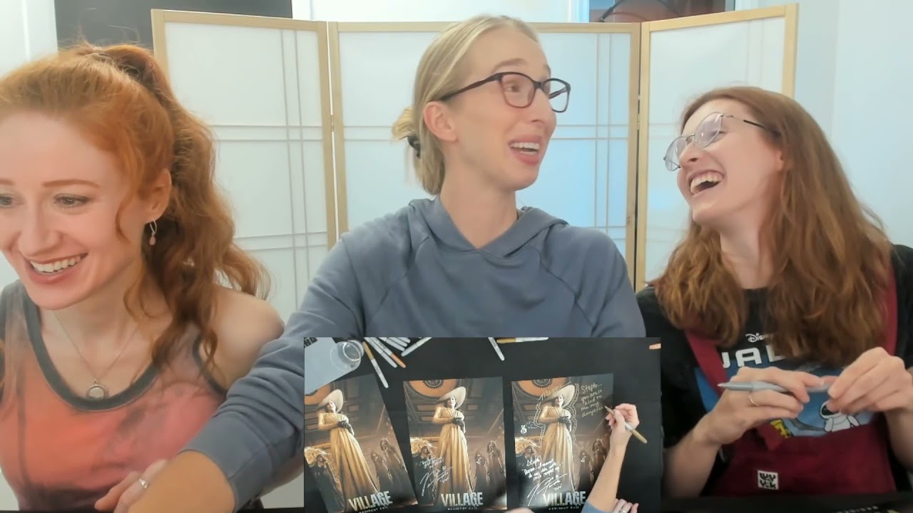 Maggie Robertson, Nicole Tompkins and Bekka Prewitt causing chaos live on stream for way too long.