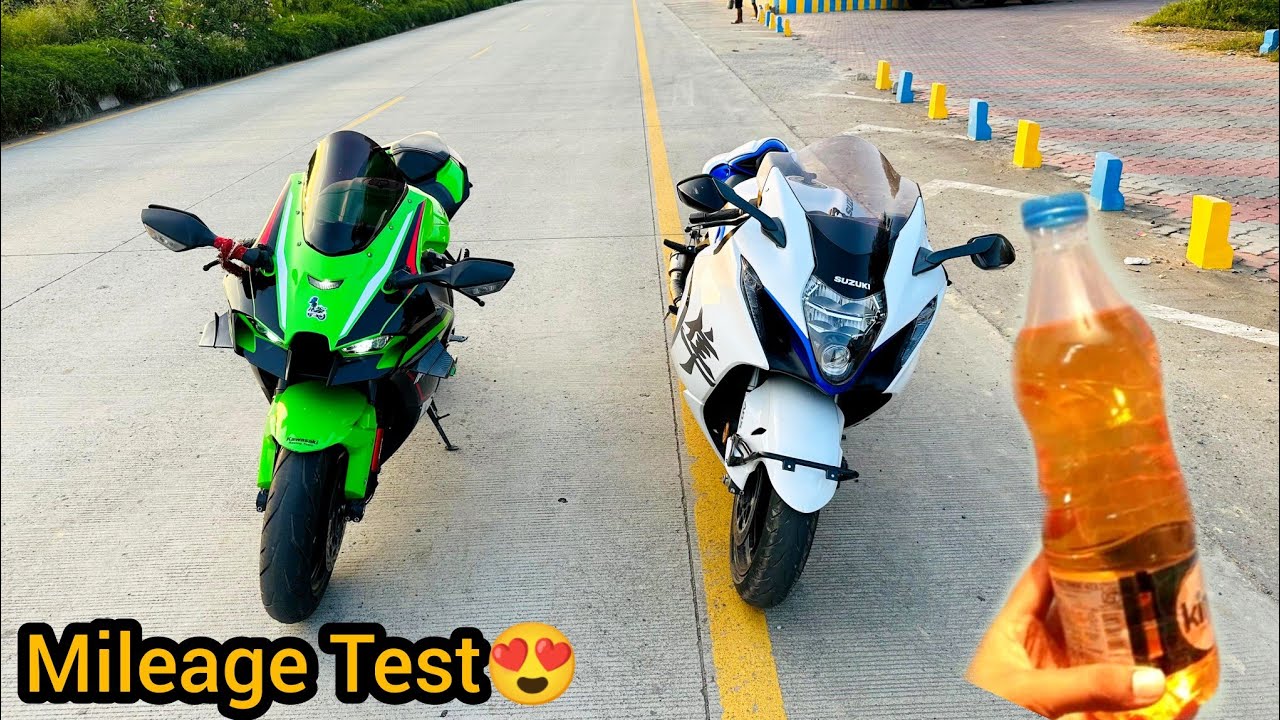 Zx10r vs Hayabusa Mileage Test 😱 Guess kon Jitega  😍 ?