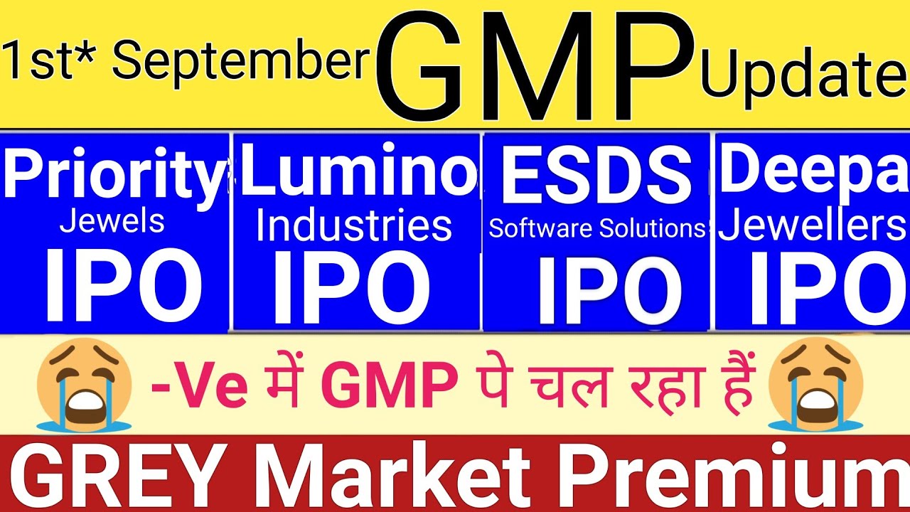 All IPO GMP Today | ESDS Software IPO | Lumino IPO | Deepa IPO | Priority IPO GMP | Stock Market Tak
