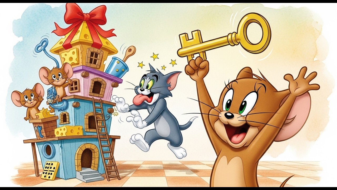 Jerry Builds a Better Mouse House 🏠🐭  Tom and Jerry Style Funny Cartoon 😂