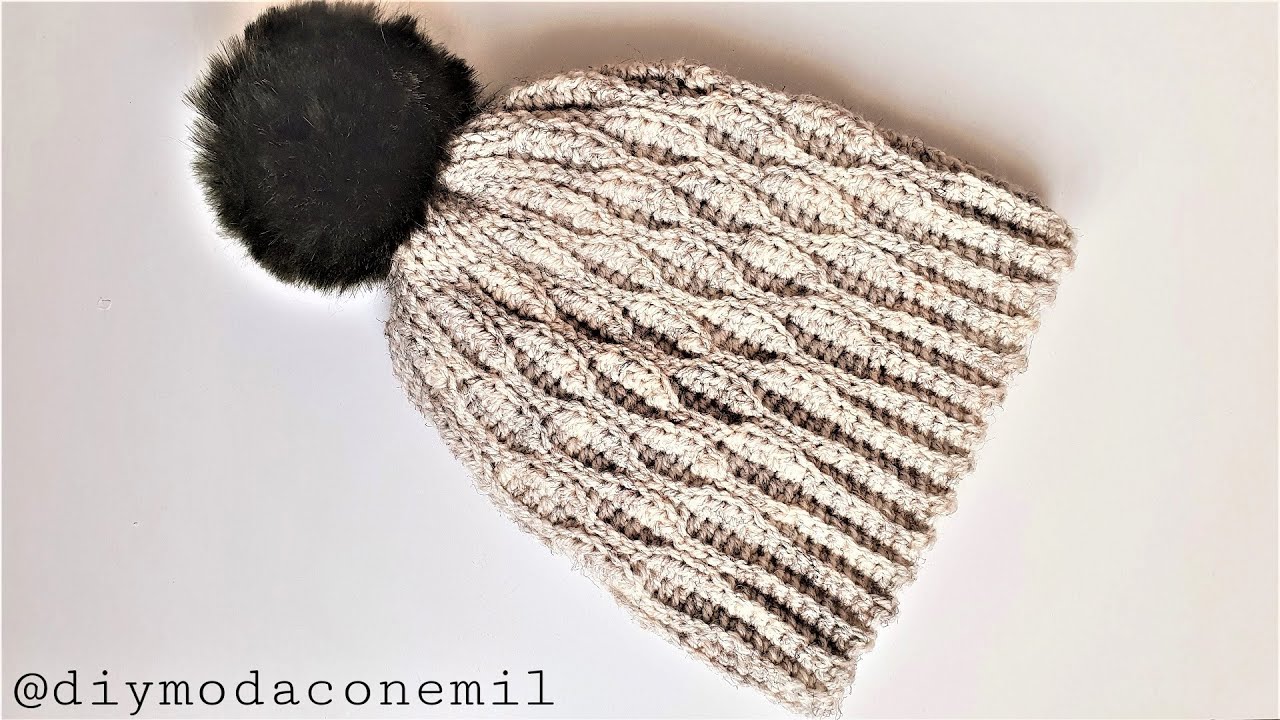 Gorro a crochet fácil tejido paso a paso