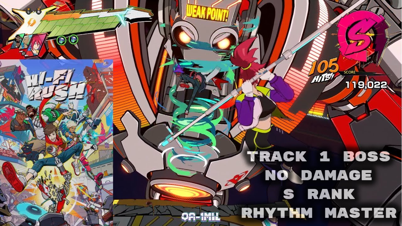 Hi Fi Rush No Damage (Rhythm Master) QA-1MIL S Rank Track 1 Boss 