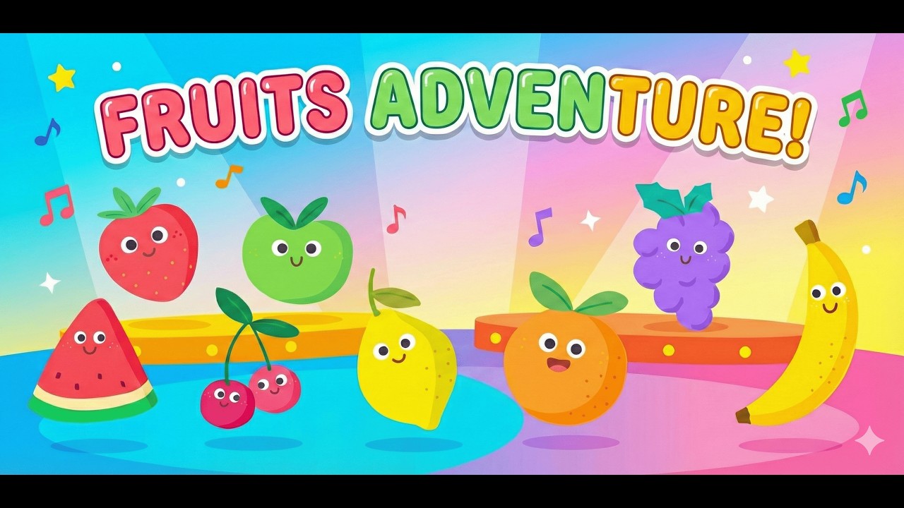 Fruits Adventure! 🍎🍌 Dancing Fruits for Babies & Toddlers