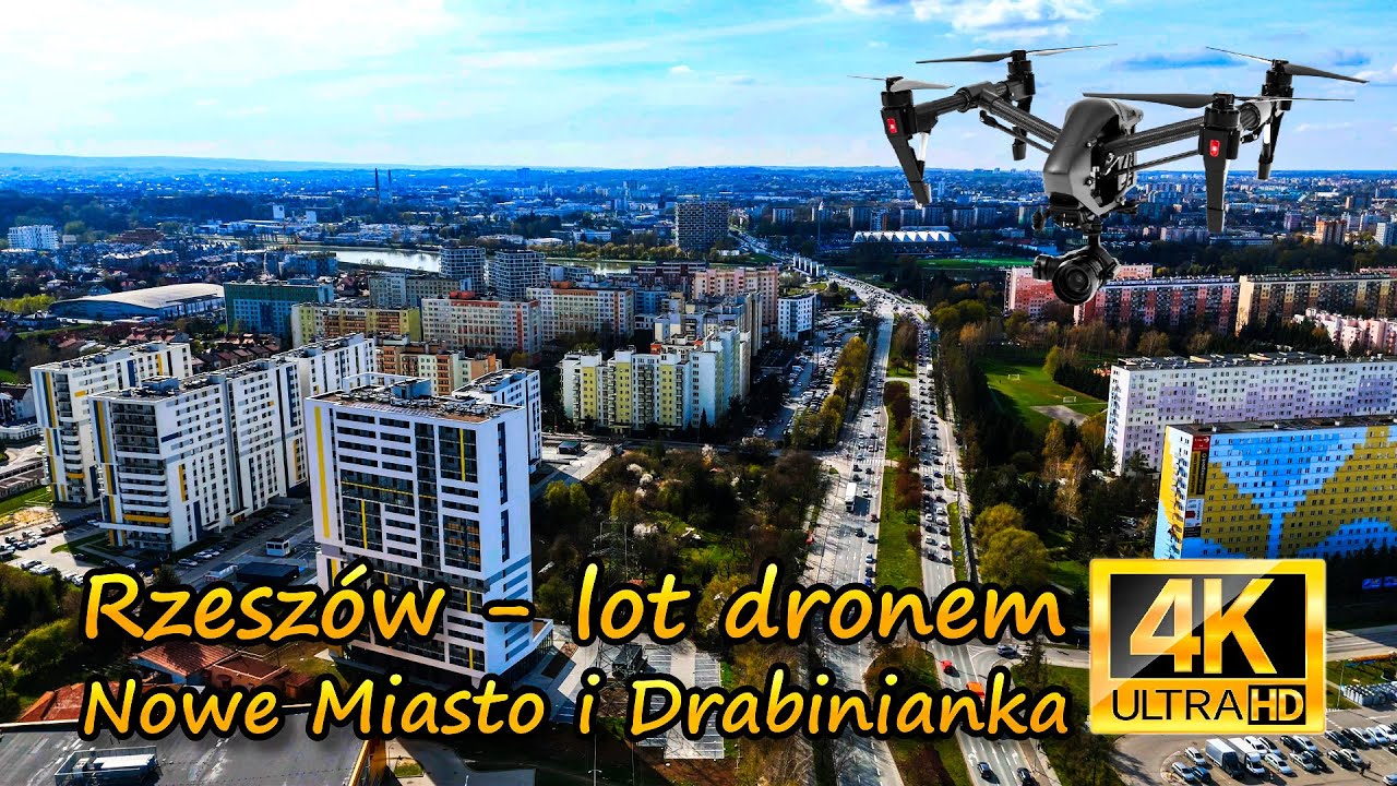 Rzeszów – Wiosenne panoramy NOWEGO MIASTA i DRABINIANKI z perspektywy drona 4K
