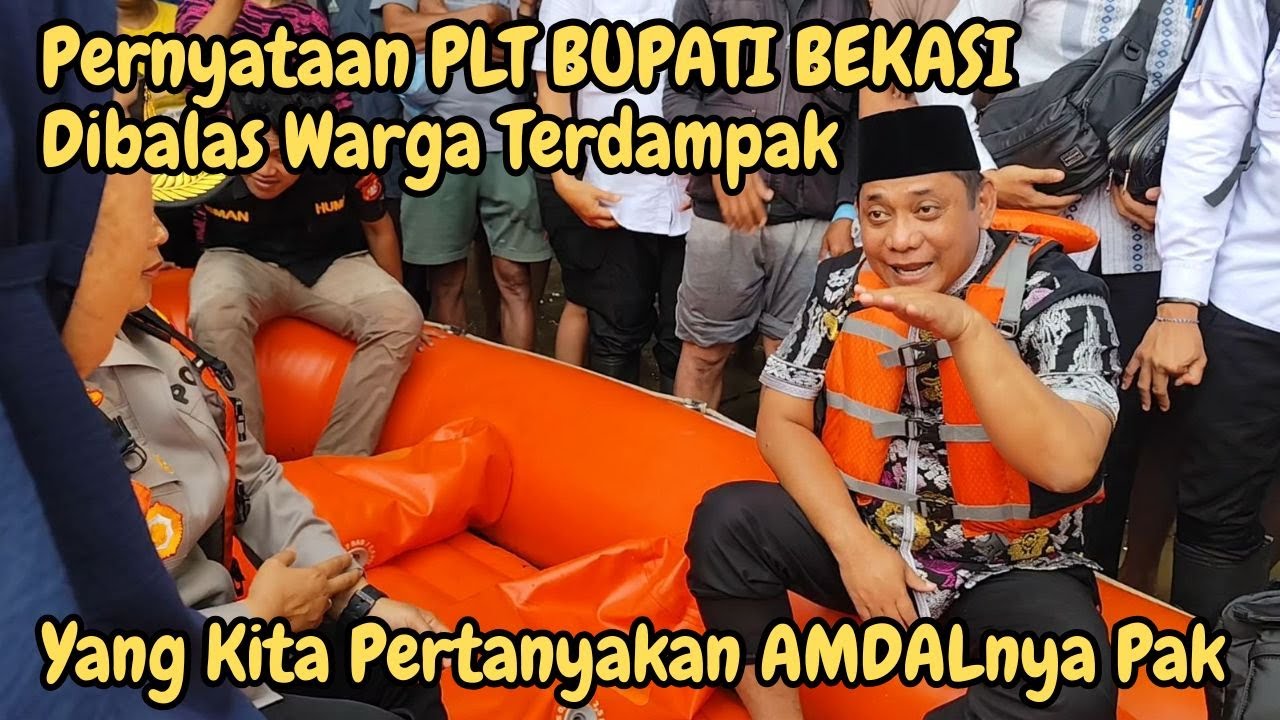 SERU!! DIALOG PLT BUPATI BEKASI DAN WARGA KORBAN BANJIR SRIAMUR SALING BERBALAS
