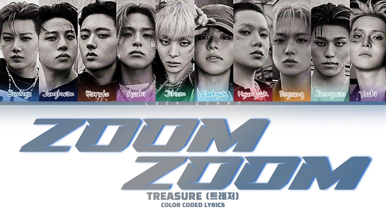 TREASURE (트레저) - 'ZOOM ZOOM' 가사 (Color Coded Lyrics)