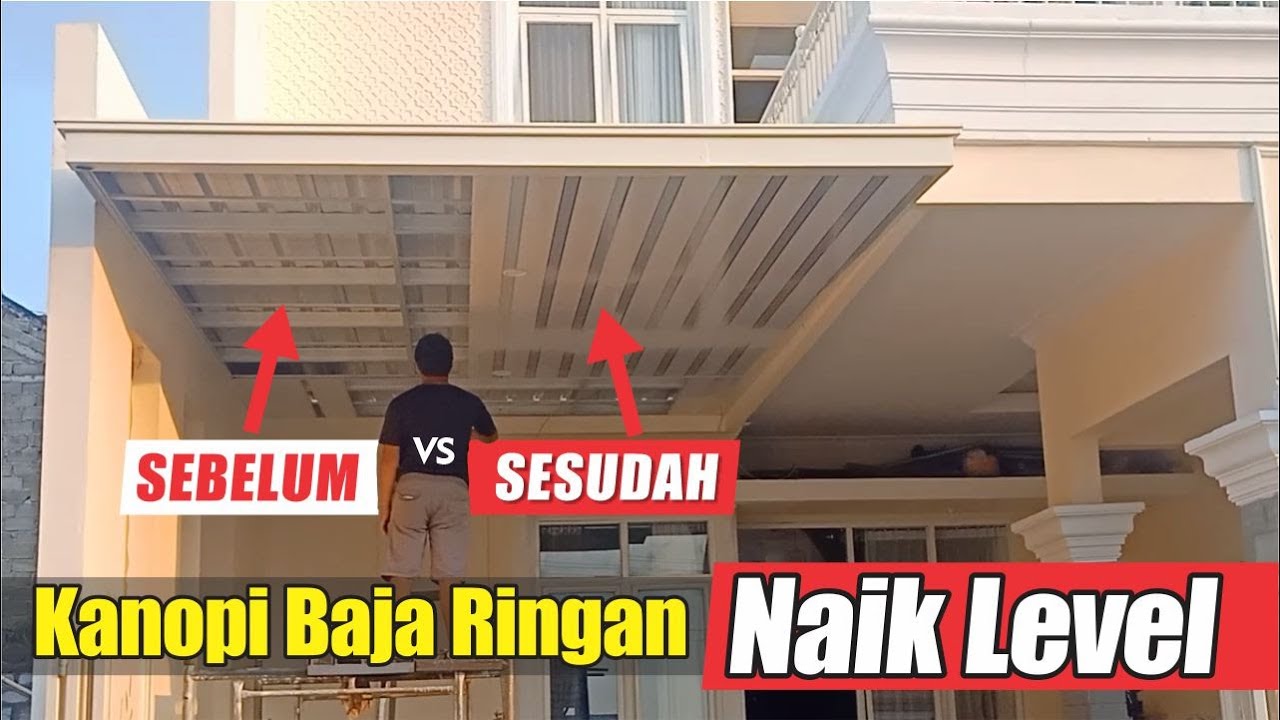 KANOPI MEWAH HARGA MURAH | KANOPI GALVALUM BAJA RINGAN FINISHING PLAFON PVC I RUMAHNESIA