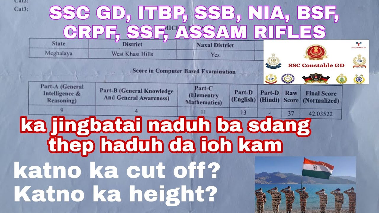 Ka Jingbatai shaphang ka process ioh kam Shipai jong ka ka SSC GD