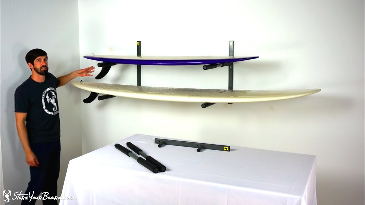 Heavy Duty Metal Wall Surfboard Storage Rack | StoreYourBoard