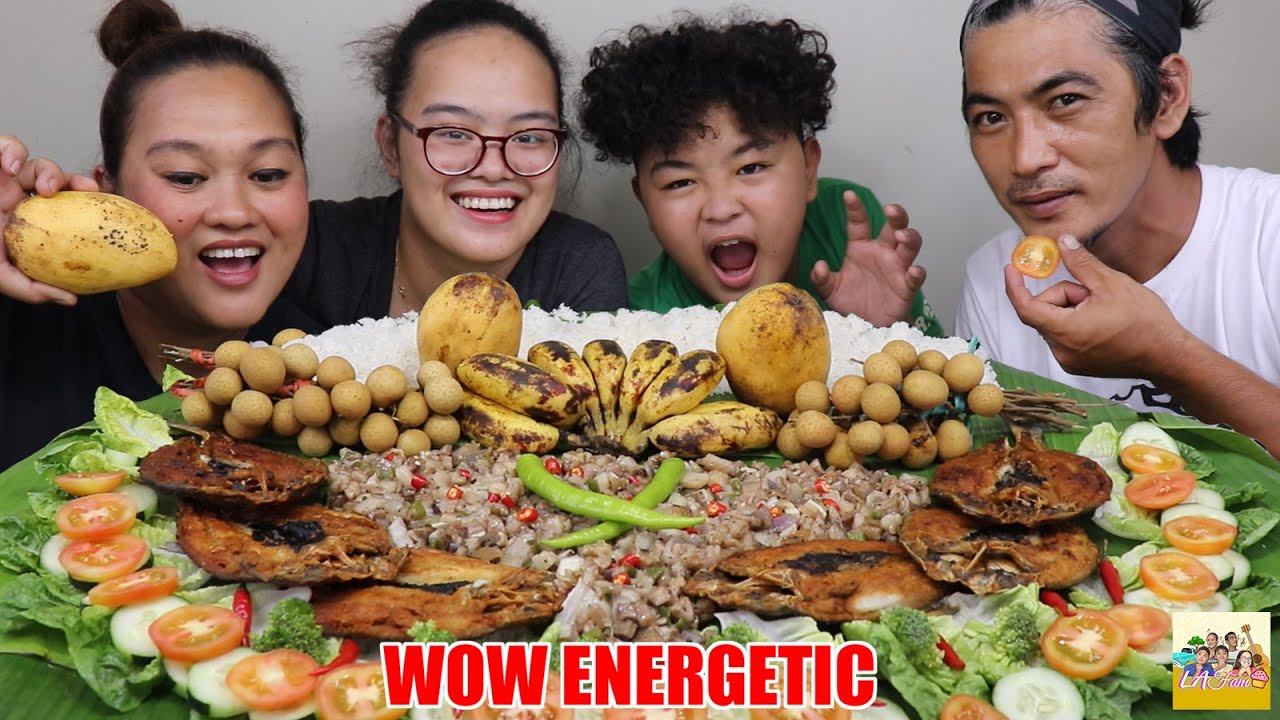 SISIG + FRIED DAING NA BANGUS + FRUITS! PINOY MUKBANG W/ LAFAM!