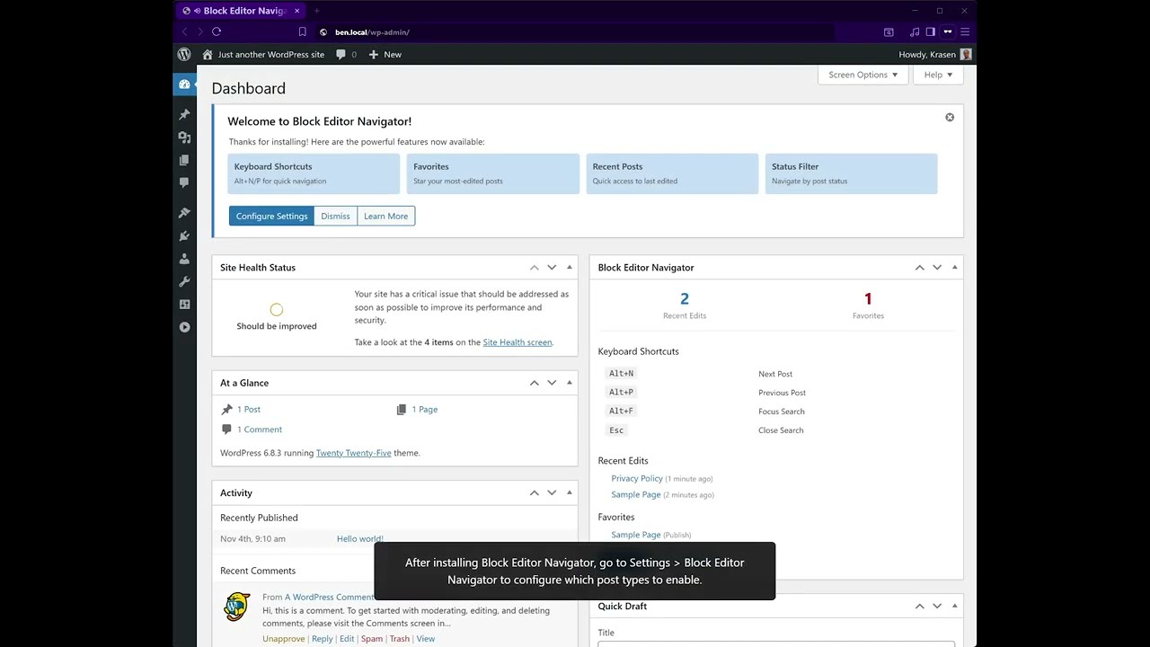 Block Editor Navigator - Previous Next Buttons in Gutenberg
