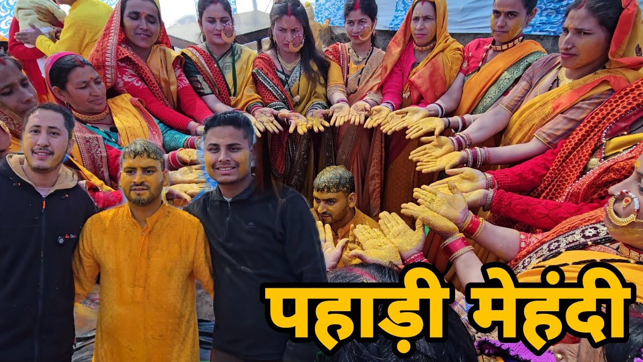 @CoolPahadi @RTKVlogss  के साथ पहाड़ी मेहंदी😊 || #sadhi || kailash pahadi
