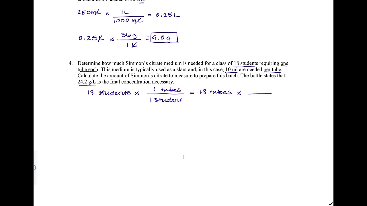 MCB2010C - Media Prep Problems - Part 1