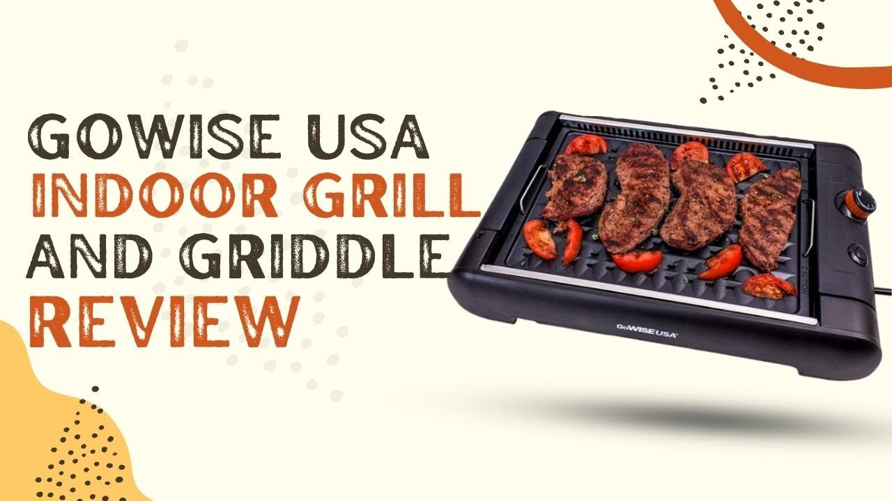 GoWISE USA GW88000 2-in-1 Smokeless Indoor Grill and Griddle