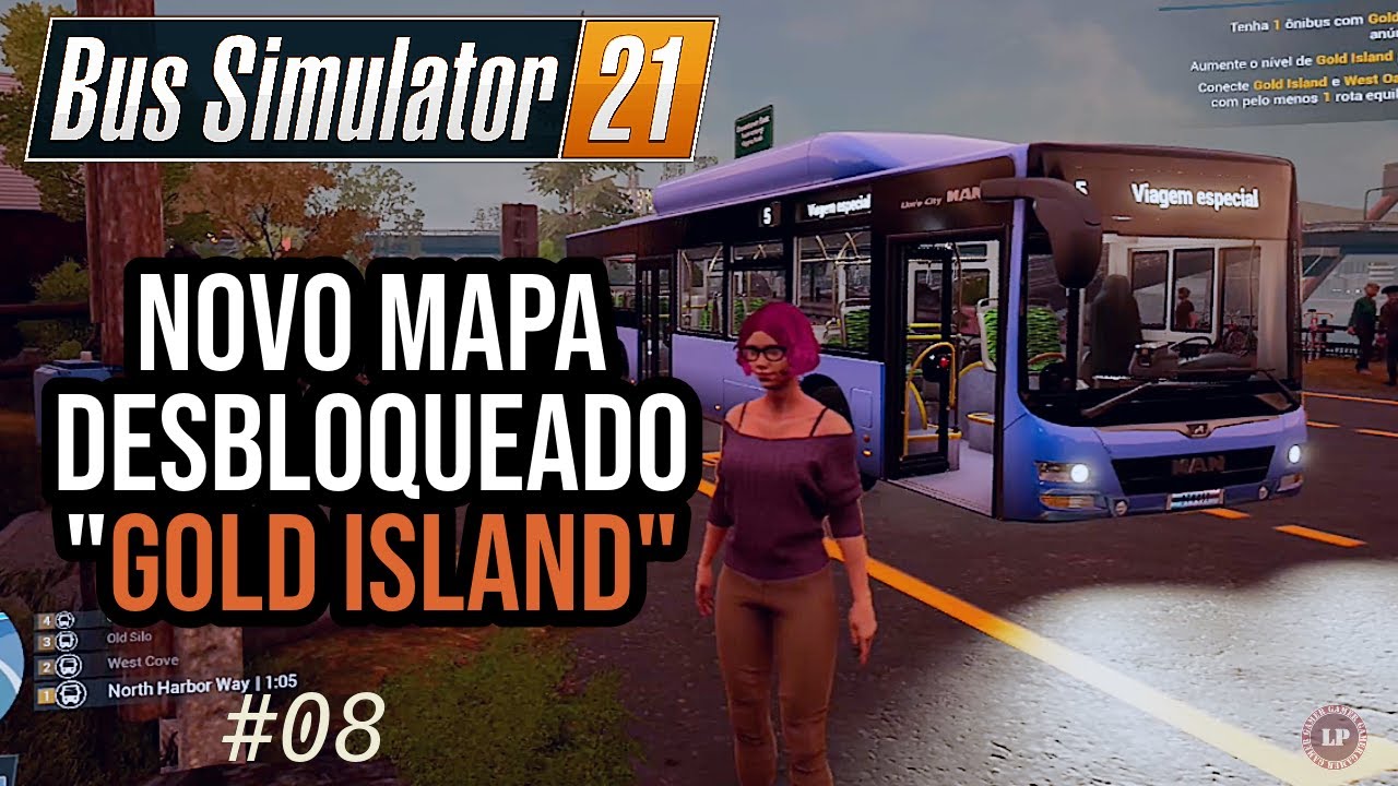 Gameplay | Bus Simulator 21 | Novo Mapa Desbloqueado ( Gold Island )