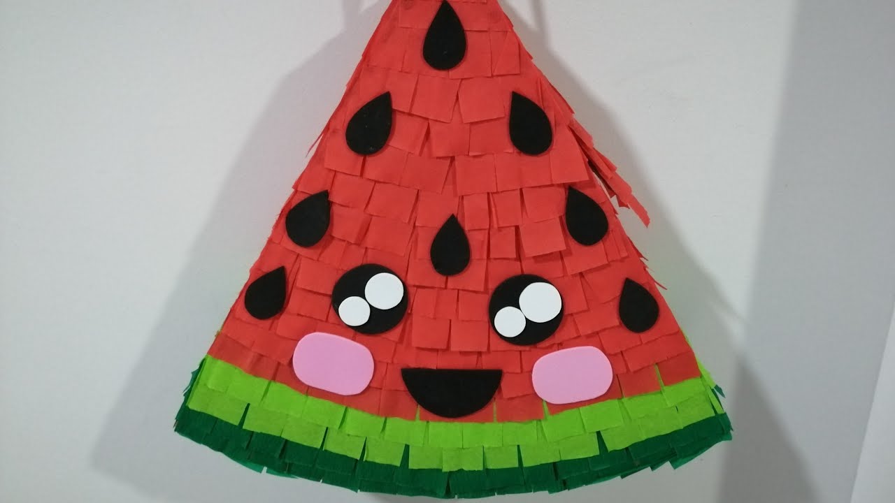 COMO HACER UNA PIÑATA DE SANDIA /WATERMELON PIÑATA