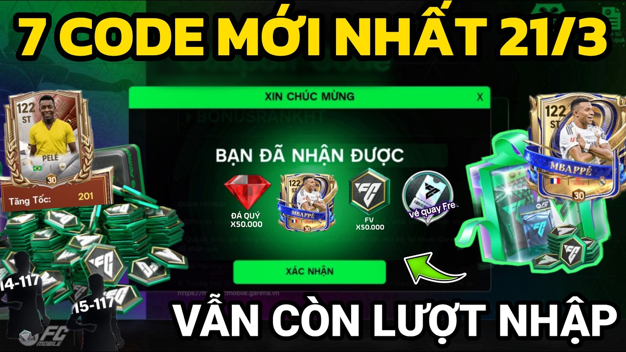 Nhập 7 Code CAPPED LEGEND Fc Mobile VN Mới Nhất Tuần 3 Nhận V&eacute; Quay FC V&agrave; Pack Cầu Thủ Miễn Ph&iacute;