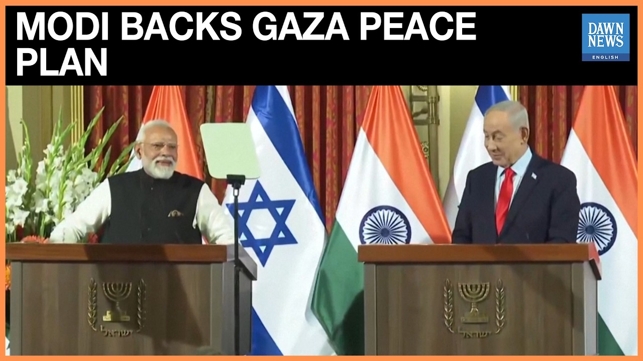 Modi Backs Gaza Peace Plan, says Humanity Must not be Victim | Dawn News English