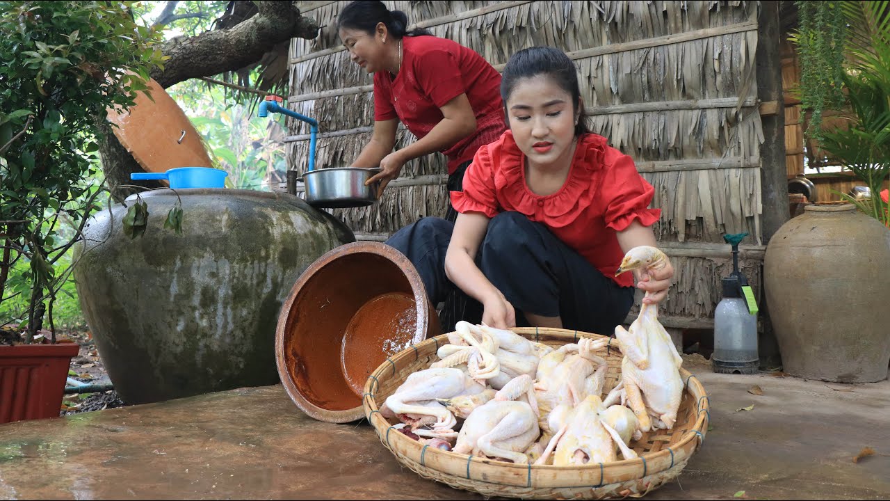 Countryside life TV: Chicken is good for today recipe / Chicken curry / Ginger stir-fried chicken