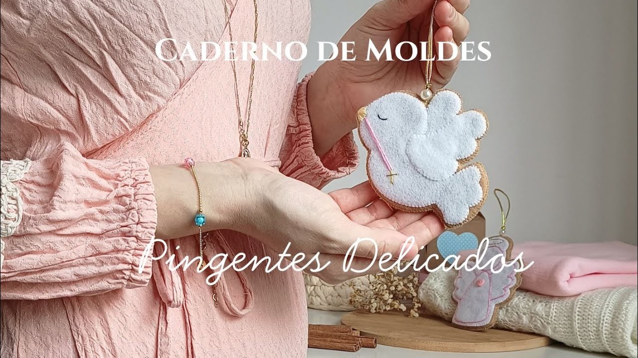 Passo a passo Pingente Delicado em feltro com molde em PDF