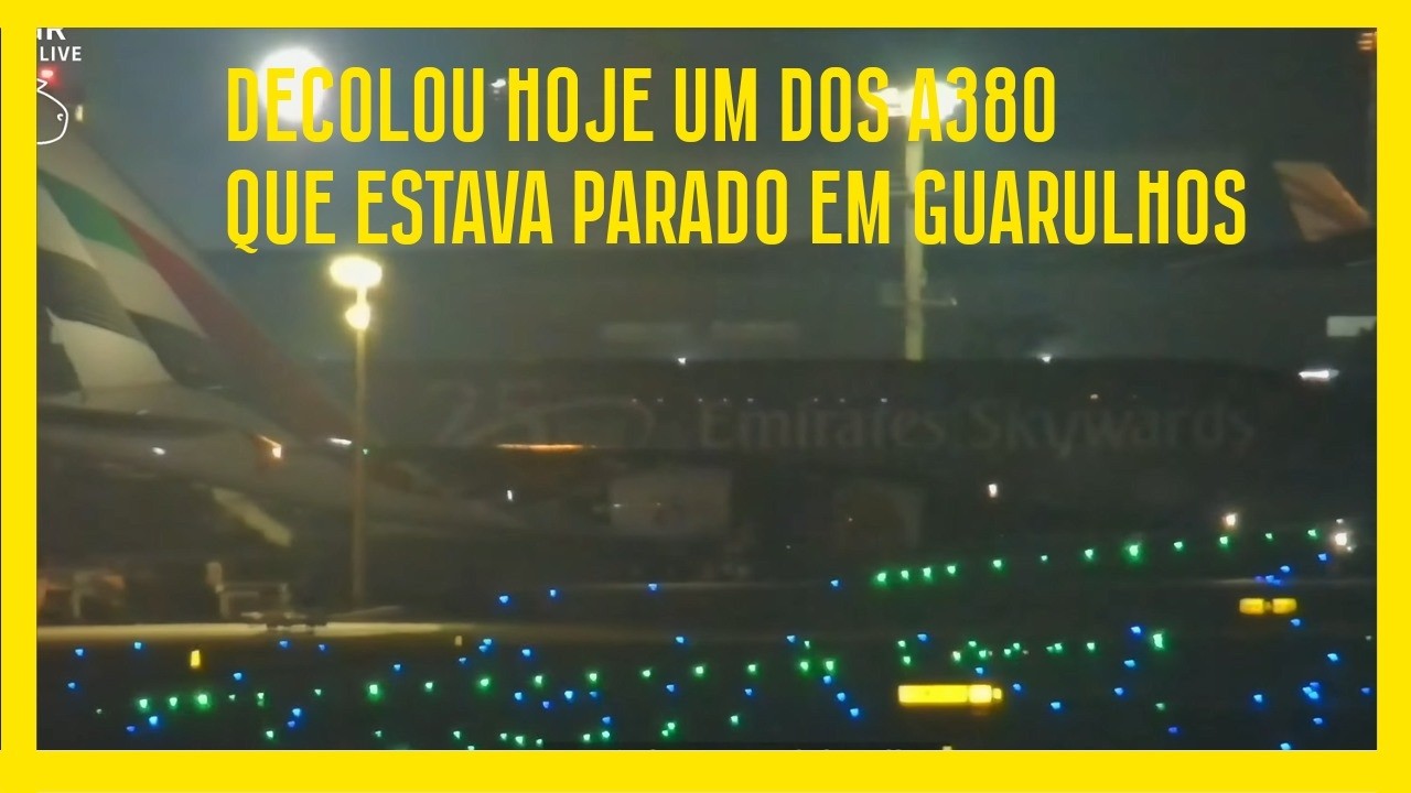 DECOLOU HOJE UM DOS A380 QUE ESTAVA PARADO EM GUARULHOS