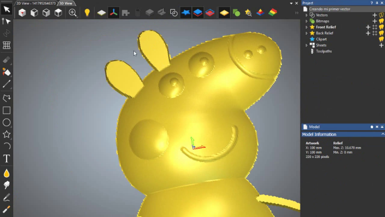 06- Creando relieves con la herramienta editor de figuras en ArtCAM CAD CAM