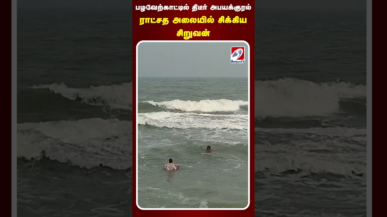 பழவேற்காட்டில் திடீர் அபாயக்  குரல் - அலையில் சிக்கிய சிறுவன் - இமைக்கும் நொடியில் நடந்த விபரீதம்