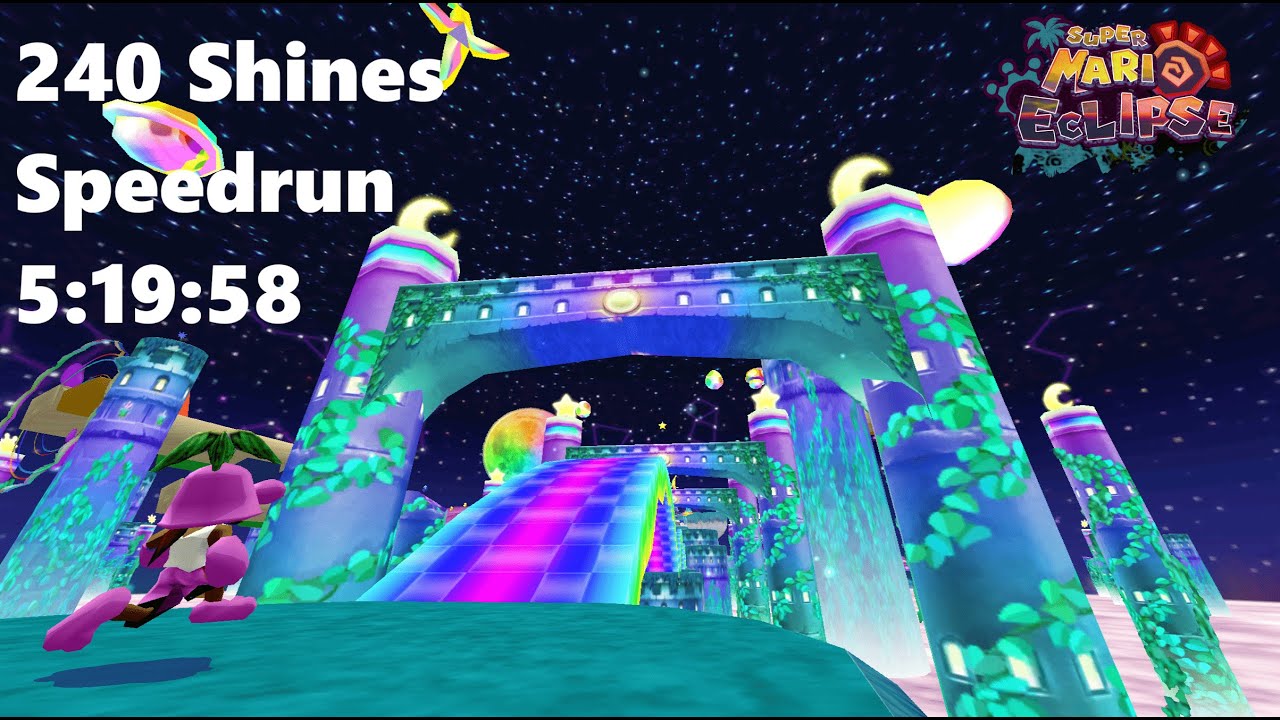 [Old WR] Super Mario Eclipse 240 Shines Speedrun in 5:19:58 IGT