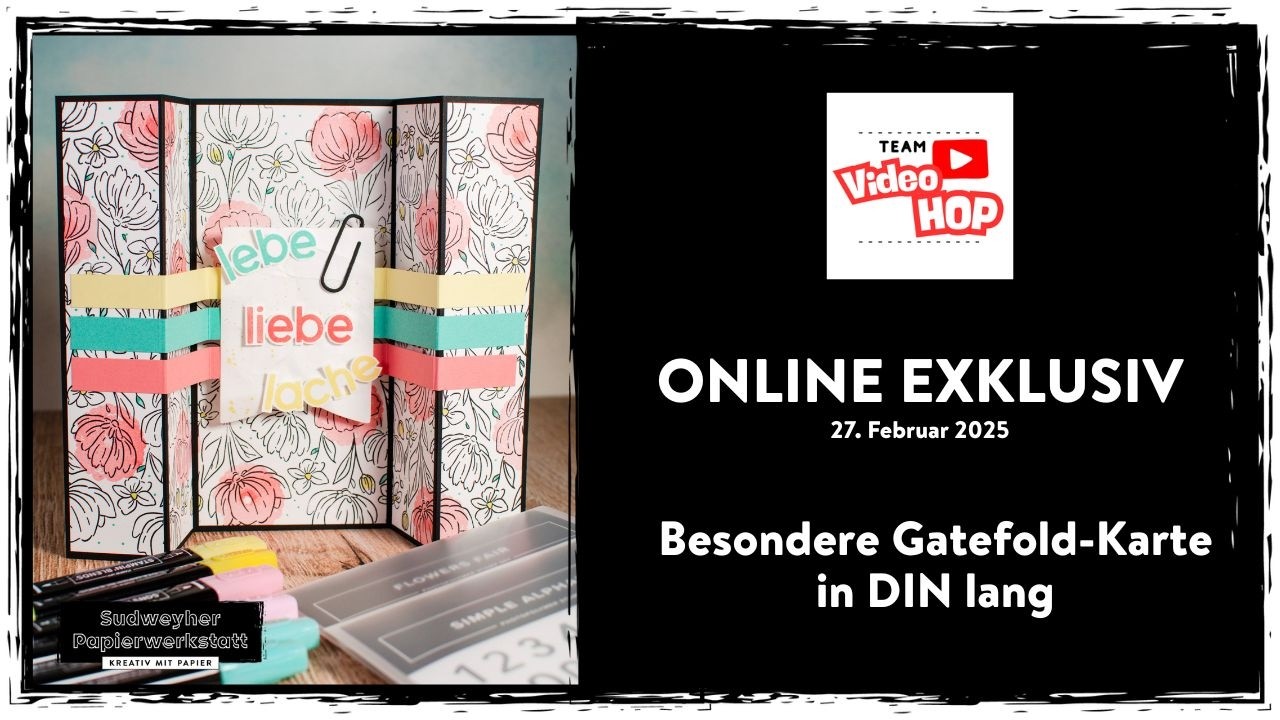 Besondere Gatefold-Karte in DIN lang mit Produkten von Stampin' Up