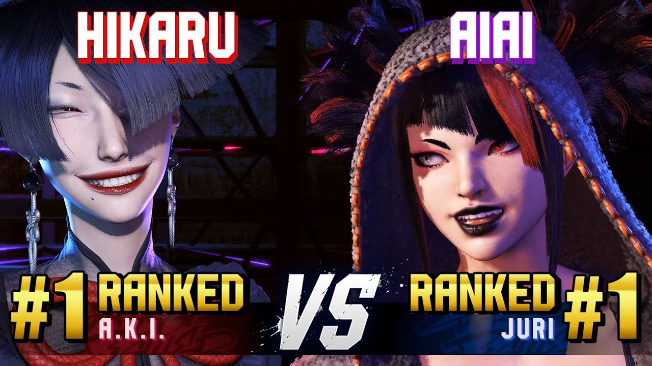 SF6 ▰ HIKARU (#1 Ranked A.K.I.) vs AIAI (#1 Ranked Juri) ▰ High Level Gameplay