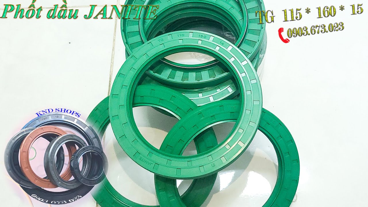 Phớt dầu JANITE (Oil Seal) TG 110*150*14; TG 115*160*15 | Phớt chắn dầu chịu nhiệt 120độ- KND Shops