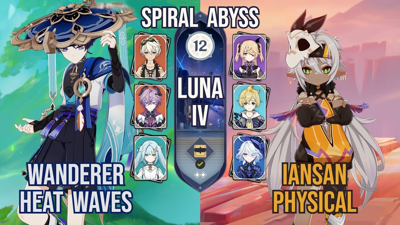 Wanderer Heat Waves x Iansan Physical | Spiral Abyss 6.3 / Luna IV | Genshin Impact