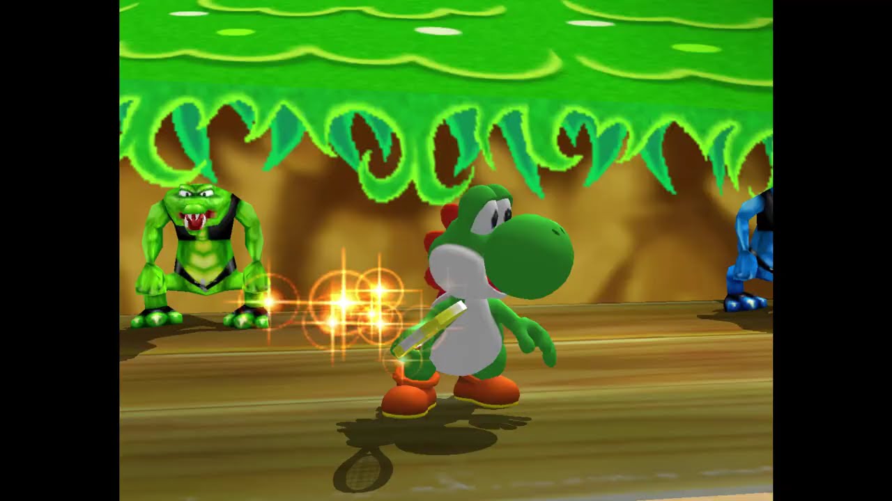 mario pro tennis exhibition 2 player dk jungle court